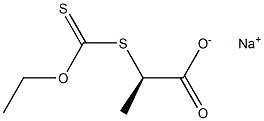 [R,(+)]-2-[Ethoxy(thiocarbonyl)thio]propionic acid sodium salt 结构式