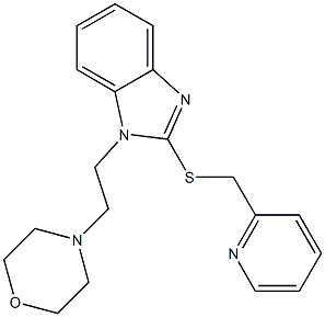 1-(2-Morpholinoethyl)-2-[(2-pyridinyl)methylthio]-1H-benzimidazole 结构式