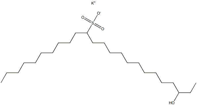 22-Hydroxytetracosane-11-sulfonic acid potassium salt 结构式