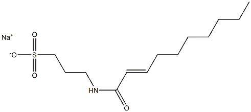 3-(2-Decenoylamino)-1-propanesulfonic acid sodium salt 结构式