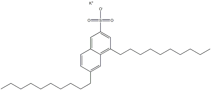 4,6-Didecyl-2-naphthalenesulfonic acid potassium salt 结构式