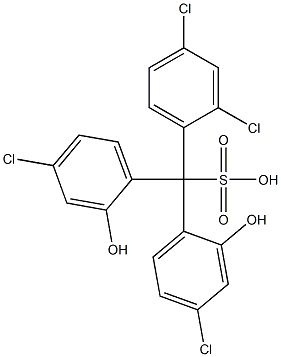 (2,4-Dichlorophenyl)bis(4-chloro-2-hydroxyphenyl)methanesulfonic acid 结构式