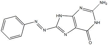 2-Amino-6,9-dihydro-8-(phenylazo)-1H-purin-6-one 结构式