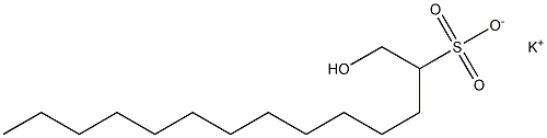 1-Hydroxytetradecane-2-sulfonic acid potassium salt 结构式