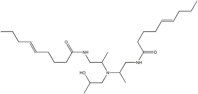 N,N'-[2-Hydroxypropyliminobis(2-methyl-2,1-ethanediyl)]bis(5-nonenamide) 结构式