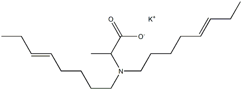 2-[Di(5-octenyl)amino]propanoic acid potassium salt 结构式