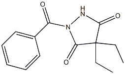 4,4-Diethyl-1-benzoyl-3,5-pyrazolidinedione 结构式