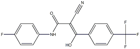 2-Cyano-3-hydroxy-3-[4-trifluoromethylphenyl]-N-[4-fluorophenyl]acrylamide 结构式