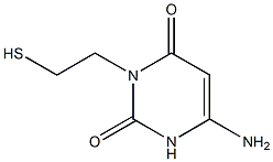 6-Amino-3-(2-mercaptoethyl)pyrimidine-2,4(1H,3H)-dione 结构式