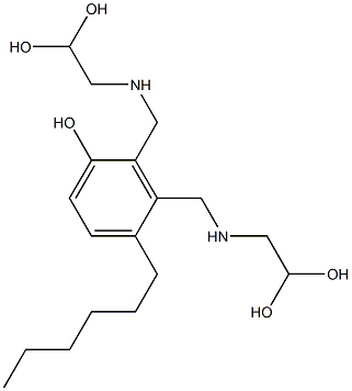 2,3-Bis[[(2,2-dihydroxyethyl)amino]methyl]-4-hexylphenol 结构式