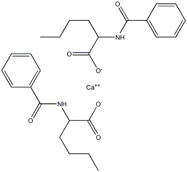 Bis(2-benzoylaminohexanoic acid)calcium salt 结构式