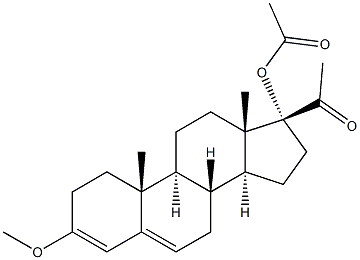 3-Methoxy-17-acetoxypregna-3,5-diene-20-one 结构式