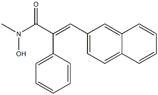 (E)-3-(2-Naphthalenyl)-2-phenyl-N-methyl-2-propenehydroxamic acid 结构式
