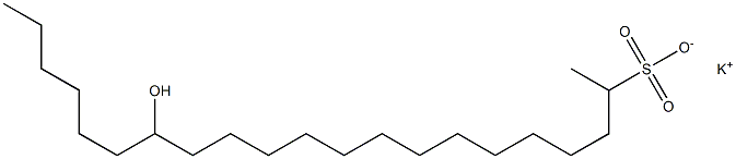 15-Hydroxyhenicosane-2-sulfonic acid potassium salt 结构式