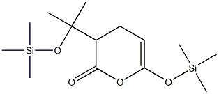 3,4-Dihydro-6-(trimethylsiloxy)-3-[2-(trimethylsiloxy)propan-2-yl]-2H-pyran-2-one 结构式