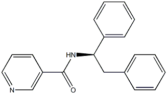 (+)-N-[(R)-1,2-Diphenylethyl]nicotinamide 结构式