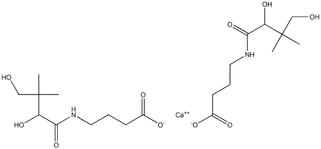 Bis[4-(2,4-dihydroxy-3,3-dimethylbutyrylamino)butanoic acid]calcium salt 结构式