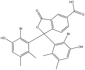 1,1-Bis(6-bromo-5-hydroxy-2,3-dimethylphenyl)-1,3-dihydro-3-oxoisobenzofuran-5-carboxylic acid 结构式