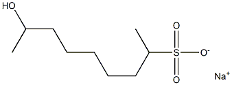 8-Hydroxynonane-2-sulfonic acid sodium salt 结构式