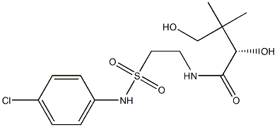 [S,(-)]-N-[2-[(p-Chlorophenyl)sulfamoyl]ethyl]-2,4-dihydroxy-3,3-dimethylbutyramide 结构式