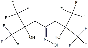 2,6-Bis(trifluoromethyl)-2,6-dihydroxy-1,1,1,7,7,7-hexafluoro-4-heptanone oxime 结构式