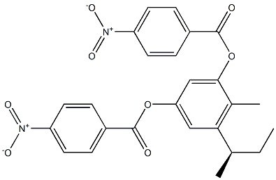 (-)-1,3-Bis(p-nitrobenzoyloxy)-5-[(R)-sec-butyl]-4-methylbenzene 结构式