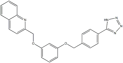 2-[3-[4-(1H-Tetrazol-5-yl)benzyloxy]phenoxymethyl]quinoline 结构式