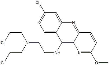 N,N-Bis(2-chloroethyl)-N'-(7-chloro-2-methoxybenzo[b]-1,5-naphthyridin-10-yl)-1,2-ethanediamine 结构式