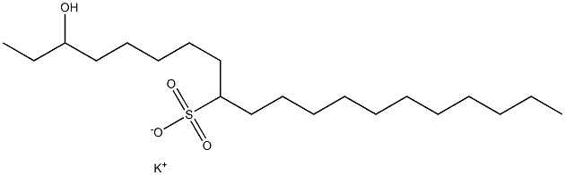 3-Hydroxyicosane-9-sulfonic acid potassium salt 结构式