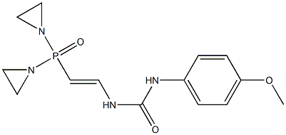 1-[2-[Bis(1-aziridinyl)phosphinyl]vinyl]-3-(p-methoxyphenyl)urea 结构式