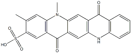5,7,12,14-Tetrahydro-3,5-dimethyl-7,14-dioxoquino[2,3-b]acridine-2-sulfonic acid 结构式