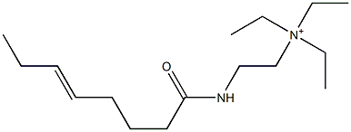 N,N,N-Triethyl-2-(5-octenoylamino)ethanaminium 结构式