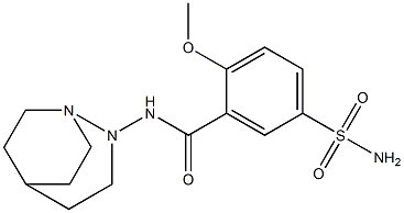 N-(1,2-Diazabicyclo[3.2.2]nonan-2-yl)-2-methoxy-5-sulfamoylbenzamide 结构式