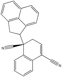 (1R)-[1-[(1S)-Acenaphthen-1-yl]-1,2-dihydronaphthalene]-1,4-dicarbonitrile 结构式