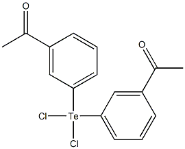 Bis(3-acetylphenyl)dichlorotellurium(IV) 结构式