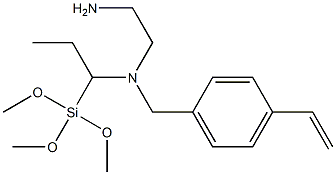 N-(p-Vinylbenzyl)-N-[1-(trimethoxysilyl)propyl]ethylenediamine 结构式