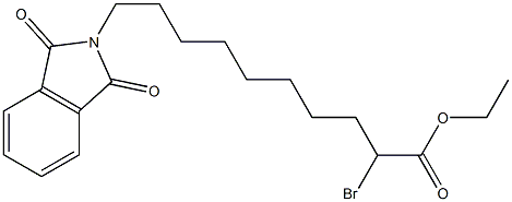 2-Bromo-10-[(1,3-dihydro-1,3-dioxo-2H-isoindol)-2-yl]decanoic acid ethyl ester 结构式