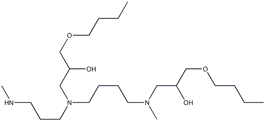 1,1'-[1-(2-Methylaminoethyl)-1,4-butanediylbis(methylimino)]bis(3-butoxy-2-propanol) 结构式