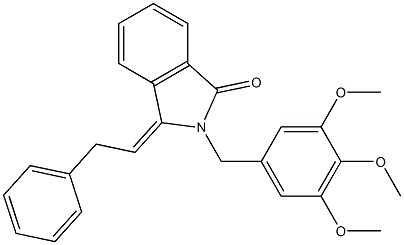 2-(3,4,5-Trimethoxybenzyl)-3-(2-phenylethylidene)-2H-isoindol-1-one 结构式