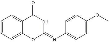 2,3-Dihydro-2-(4-methoxyphenylimino)-4H-1,3-benzoxazin-4-one 结构式