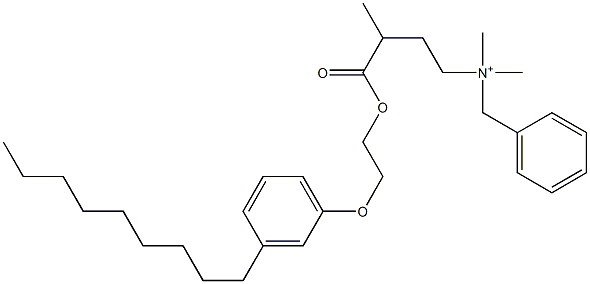 N,N-Dimethyl-N-benzyl-N-[3-[[2-(3-nonylphenyloxy)ethyl]oxycarbonyl]butyl]aminium 结构式