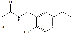 2-[(1,2-Dihydroxyethyl)aminomethyl]-4-ethylphenol 结构式