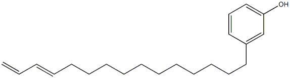 3-(12,14-Pentadecadienyl)phenol 结构式