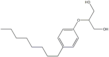 2-(4-Octylphenoxy)-1,3-propanediol 结构式