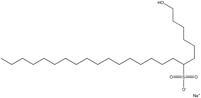 1-Hydroxytetracosane-7-sulfonic acid sodium salt 结构式