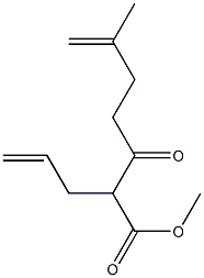 2-Allyl-6-methyl-3-oxo-6-heptenoic acid methyl ester 结构式