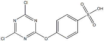 p-(4,6-Dichloro-1,3,5-triazin-2-yloxy)benzenesulfonic acid 结构式