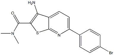 3-Amino-N,N-dimethyl-6-(4-bromophenyl)thieno[2,3-b]pyridine-2-carboxamide 结构式