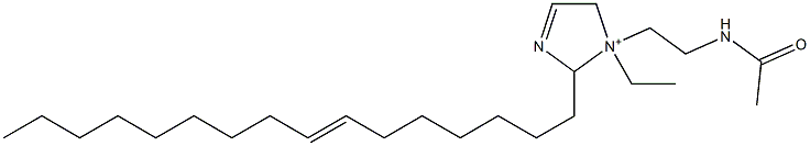 1-[2-(Acetylamino)ethyl]-1-ethyl-2-(7-hexadecenyl)-3-imidazoline-1-ium 结构式