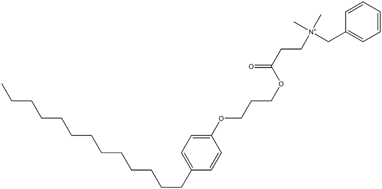 N,N-Dimethyl-N-benzyl-N-[2-[[3-(4-tridecylphenyloxy)propyl]oxycarbonyl]ethyl]aminium 结构式